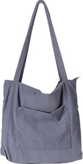 WantGor Women Corduroy Tote Bag, Large Shoulder Hobo Bags Casual Handbags | Big Capacity Shopping Work Bag by WantGor