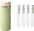 4 in 1 Travel Dispenser Bottle, Refillable Leak Proof Travel Size Bottles for Toiletries, Shampoo, Body Wash, Lotion, Conditioner (Light Green, 16.5cmx5.5cm, 30ml x 4, Plastic) by DAOLUAN