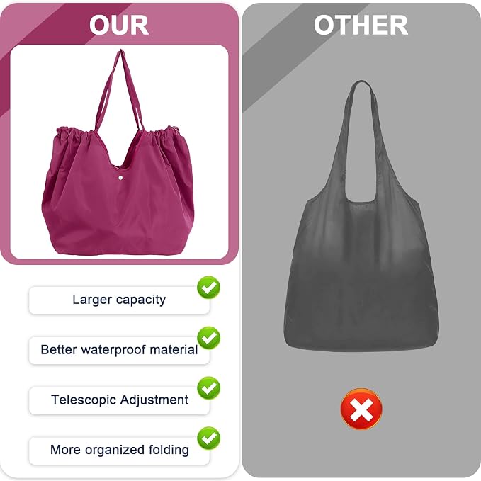 Reusable Grocery Bags,Reusable Shopping Bags,Folding Bags Totes,Stretchable and shrinkable shopping bag for Groceries - Image 6