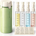 4-in-1 Travel Bottles for Toiletries, Travel Pump Bottle，Leak-Proof Shampoo Conditioner Lotion Dispenser with Pump, Compact No-Spill Toiletry Containers for Travel & Business Trips (Green) by OvOHapia