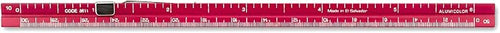 Alumicolor 3611-4 Aluminum Combination Pocket Scale With Clip, 6IN, Red - Image 2