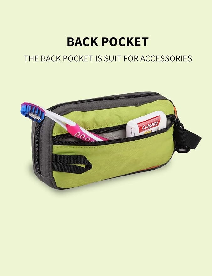 GOX Travel Small Toiletry Bag for Men Nylon Dopp Kit Medicine Bag Travel Organizer Pouch Shave Kits for Teens Toiletry Essentials Bathroom Compact (Green, 7.9 * 3.7 * 2 Inches) - Image 8