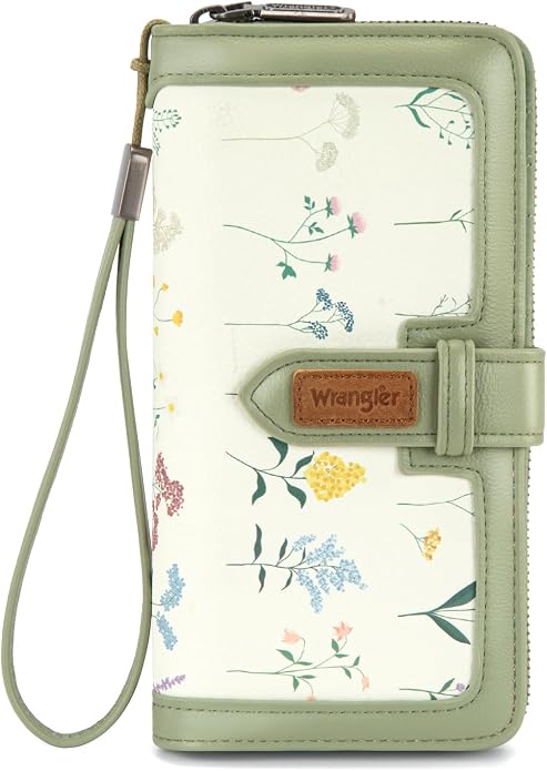 X Wrangler Women's Wallets Bifold Wristlet Wallets for Women Large Capacity Credit Card Wallet with ID Window by THEOFFICIALMONTANAWEST