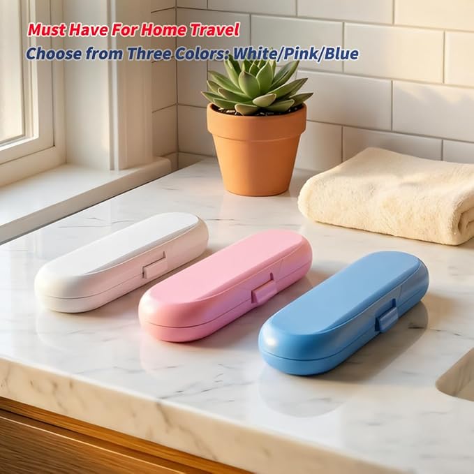 Electric Toothbrush Travel Case for Oral-B Toothbrushes - 4 Pcs Toothbrush Head Covers Compatible with Oral B Electric Toothbrush Heads (Blue) - Image 6