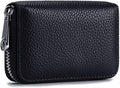 RFID Credit Card Holder Genuine Leather Credit Card Wallet with Zipper | RFID by EASTNIGHTS