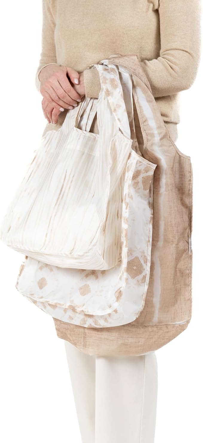 Pure Sage Reusable Grocery Bag - Stylish Shopping Bags for Groceries - Foldable Tote Bag - Image 2