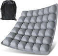 Airplane Seat Cushion for Long Flights, Inflatable Travel Seat Cushion with Built-in Pump, 36 Air Cell Portable Seat Pad, Foldable Non-Slip Cushion for Plane, Office Chair, Car, Stadium (Grey) by IZLTUV