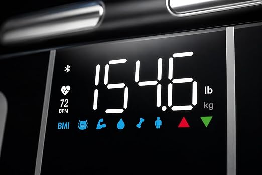 iHome 8 Electrode Smart Scale for Body Weight — Smart Scale with BMI, Body Fat, Muscle Mass, 56 Composition Metrics, Heart Rate, Bluetooth, 397lb - Image 6