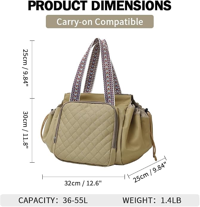Travel Duffel Bag Weekender Bags for Women, Expandable Tote Handbag Diaper Bag Backpack Shoulder Bag for Car Work Daily - Image 4