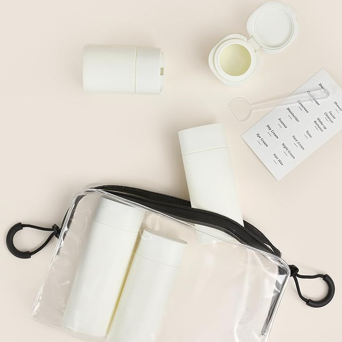 Travel Bottles for Toiletries, 5 Pack Travel Size Containers, TSA Approved Leak Proof - Silicone Toiletry Containers with Clear Bag for Shampoo, Conditioner & Lotion, Travel Essentials - Image 6