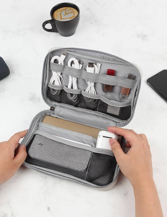 GOX Tech Pouch Accessories Case Organizer for Travel Small Electronics Bag | Cord Organizer for Travel, Electronics travel Organizer Travel Case, Mouse and Charger Pouch - Image 3