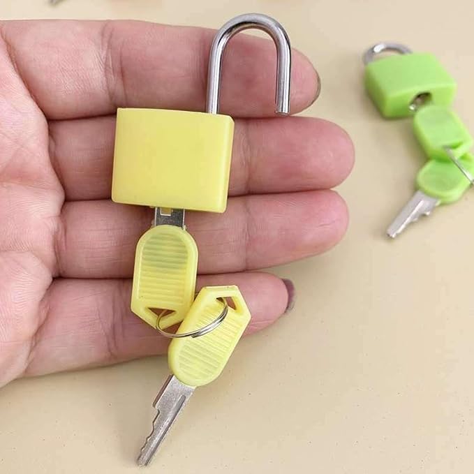 2 Pack TSA Approved Luggage Locks - Suitcase Padlocks with Keys, Travel Baggage Locks for School Gym Lockers, Laptop Bags & Outdoor Gear (Sky Blue + Yellow) - Image 4