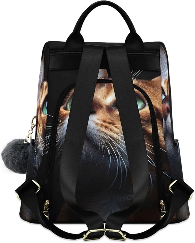 ALAZA Beautiful Bengalensis Cat Kitten Backpack Purse for Women Anti Theft Fashion Back Pack Shoulder Bag - Image 2