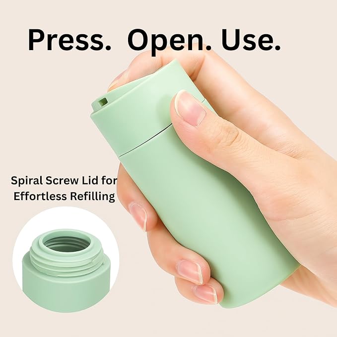 5pcs Travel Cream Dispenser Bottles Set Travel Bottles Toiletry Containers Set, TSA Approved, Travel Essentials - Image 2