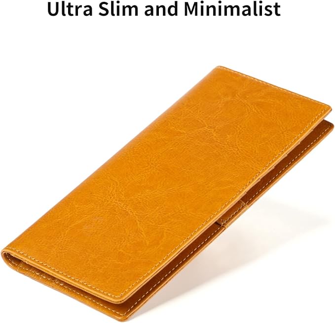Ultra Slim Thin Leather Women Wallet RFID Blocking Credit Card Holder Bifold Long Ladies Billfold - Image 2