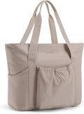 BAGSMART Foldable Tote Bag with Drawstring Bag, Tote Bag Shoulder Bag Top Handle Handbag for Travel, Work, Beach, Gym by BAGSMART