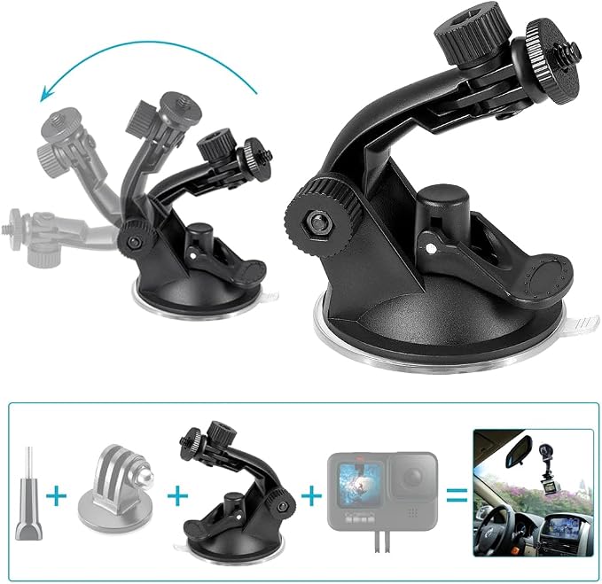 20-in-1 Action Camera Accessories for GoPro Hero 13 12 11 10 9 8 Max 7 6 5 4 Black GoPro 2018 Session Fusion Silver White Insta360 DJI SJCAM APEMAN AKASO and Others Cameras - Image 8