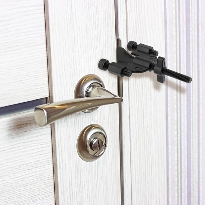 Portable Door Lock, Adjustable Door Lock, Door Lock Security Devices | Home Security Door Locker Travel Lockdown Locks for Additional Safety and Privacy Protion(3.8inch) - Image 4