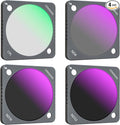 4-Pack Lens Filter Set ND8 ND16 ND32 CPL for DJI Action 2 Camera | QR Magnetic Design, ND CPL Filter Kits, Lens Protector Accessories for DJI Action 2 Vlogging Shooting Photography by LENSKINS