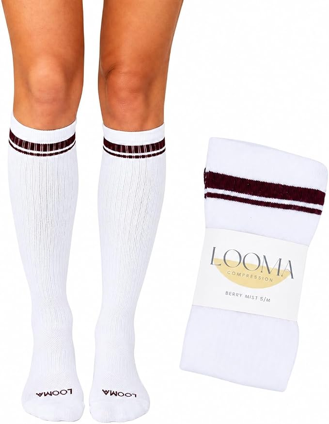 LOOMA Viscose from Bamboo Compression Socks for Women; 15-20mmHg Relief for Swelling, Travel, Nursing & Pregnancy; No-Slip by LOOMACOMPRESSION