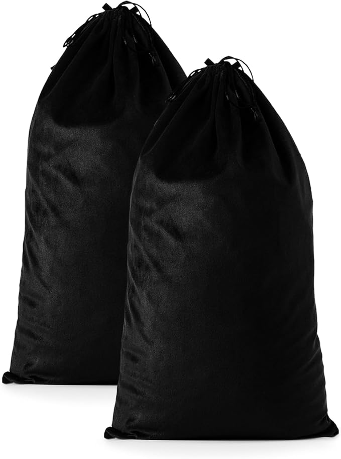 2 Pcs Shoe Bags for Travel, Large Boot Bag, Black Beauty, 21.2x13.3 Inch | Washable & Reusable Travel Shoe Bags, Dustproof Shoe Bags with Drawstring Closure, Suitable for Travel, Home Storage by WelcometoFantasyLife