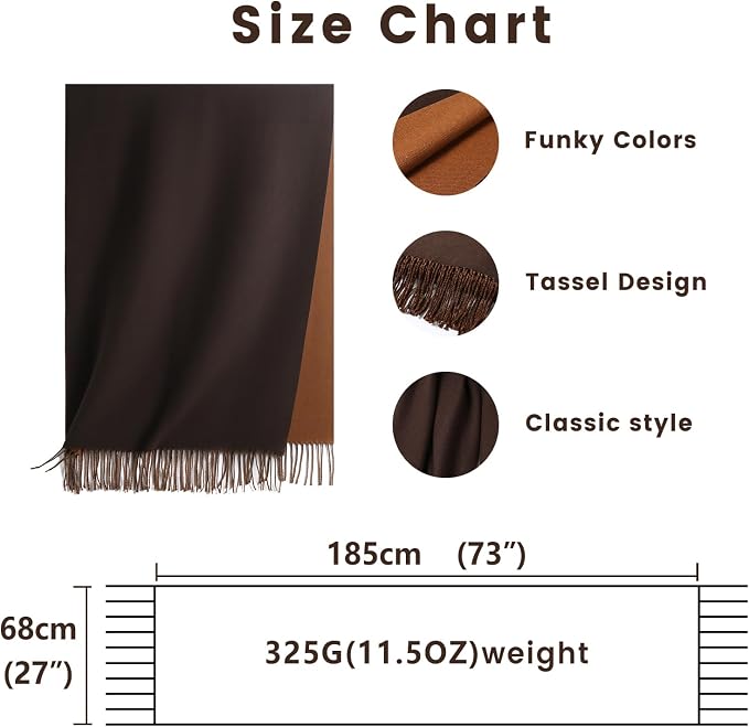 maamgic Women's Scarf Pashmina Shawls Blanket Scarf for Evening Dress | Soft Viscose Blend ,Lightweight,Large Scarf with Cozy Cashmere-Feel, Perfect For Weddings,Cruise Travel & Flights - Image 5