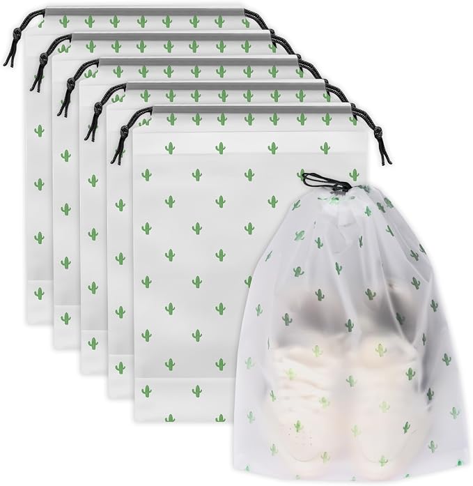 Shoe Bags for Travel, Waterproof Drawstring Shoe Bags for Packing | 15.7" x 11.8" Large Dustproof Portable Travel Shoe Storage Bags Travel Essentials Women and Men by Unknown