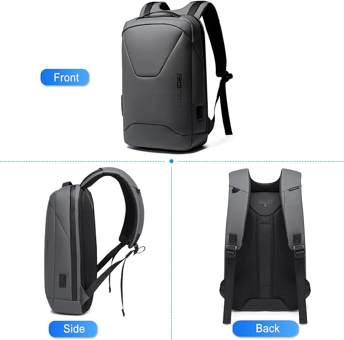 FANDARE Anti-Theft Backpack Business Daypacks fits 15.6 Inch Laptop Travel Large Backpack with USB Charging Port Waterproof Computer Bag Bookbag for Women Men Notebook Grey - Image 6