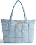 BAGSMART Expandable Tote Bag for Women, Puffer Work Tote Travel Bag | Quilted Carry On Bag for Travel Work Gym College, Waterproof Travel essentials by BAGSMART