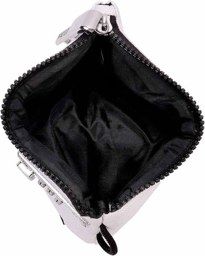 Vaultz Locking Accessories Pouch, Zippered Storage, 5 x 8 Inches, White | Compact locking pouch keeps accessories organized and secure, durable design fits easily in a bag, drawer or travel case - Image 3
