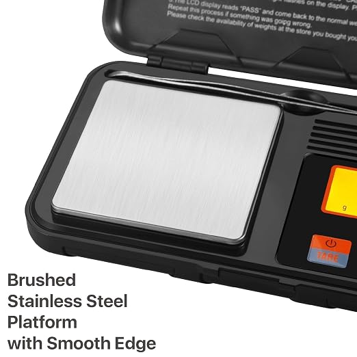 Flexzion Digital Gram Scale, 200g x 0.01g Pocket Scale for Coins, Jewelry | Compact Food Scale with 6 Weighing Units, Stainless Steel Platform, Tare, Counting Mode, Tweezers and 50G Calibration Weight - Image 4