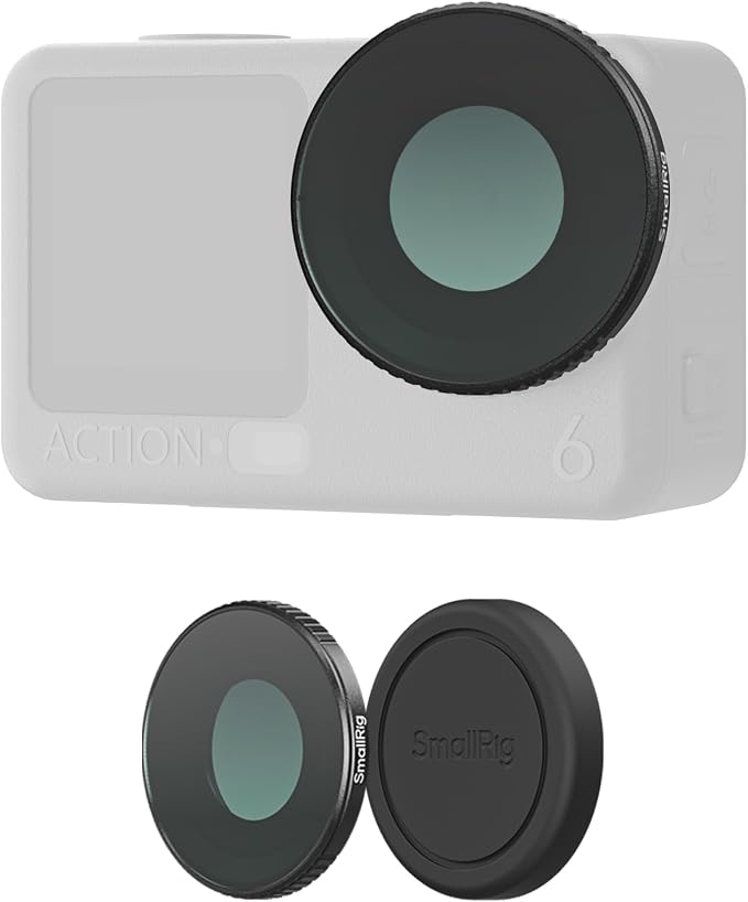SmallRig CPL Filter for DJI Osmo Action 6, Circular Polarizer Lens with Silicone Cover & Cleaning Cloth, Reduces Glare & Reflections for Water Sports and Outdoor Action Camera-5966 by SmallRig