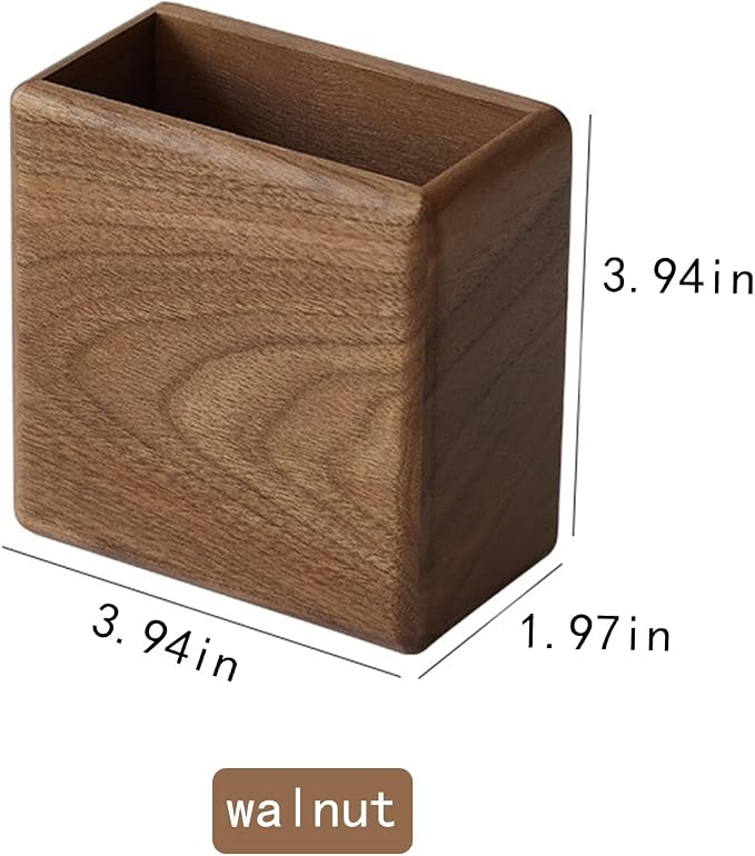Remote Control Holder Wall Mount – Self-Adhesive No-Drill Walnut Wood Organizer – Wall Mounted Storage Box for Remotes, Phone & Keys – Home/Office Floating Shelf (1 Pack, Walnut) - Image 5