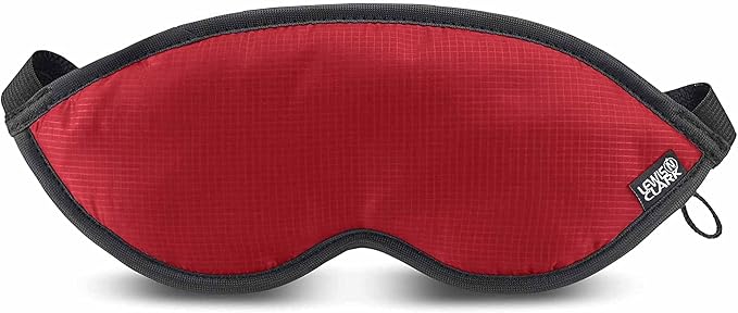 Lewis N. Clark Comfort Sleep Mask | Eye Mask for Travel | Comfortable & Breathable | Light Blocking & Adjustable | Burgundy by LewisNClark