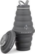 HYDAWAY 25oz Collapsible Water Bottle, Packable Leakproof for Travel | Large capacity design. Folds flat for carry-ons, day bags, hiking packs. Leakproof, BPA-free. by HYDAWAY