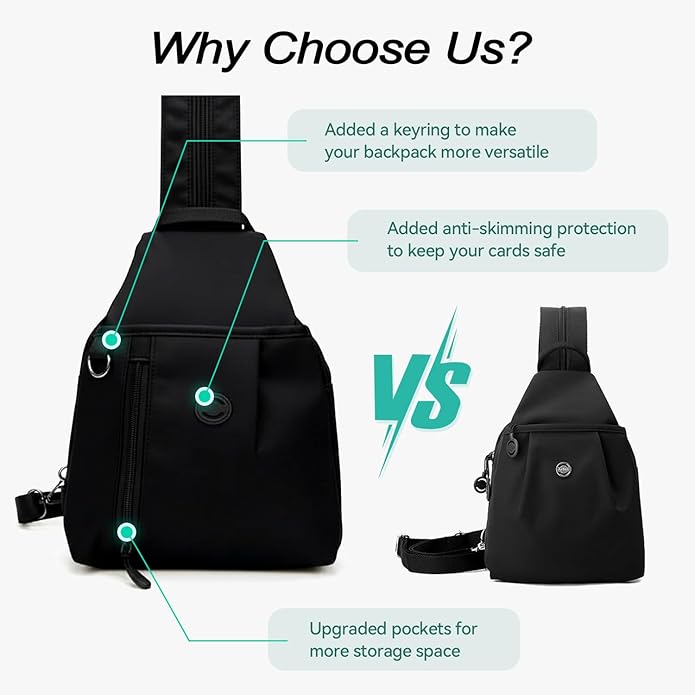 Oxford Anti Theft Backpack for Women,Pocket Multi Pocket Crossbody Bag. | Oxford Waterproof Travel Purses for Women. 3 in 1 Anti Theft Travel Tote Bag,Trail Pocket Multi Pocket Crossbody Bag. - Image 6