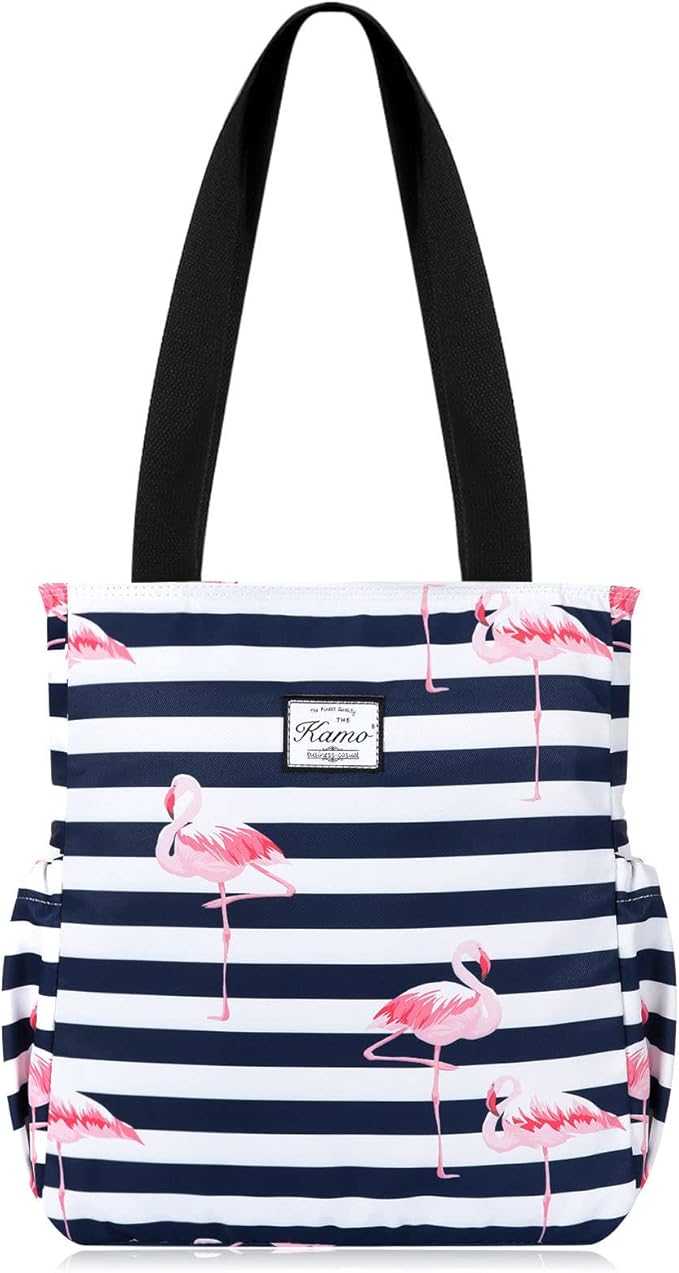KAMO Floral Tote Bag - Waterproof Lightweight Handbags Travel Shoulder Bag for Hiking Yoga Gym Swimming Travel Beach by KAMO