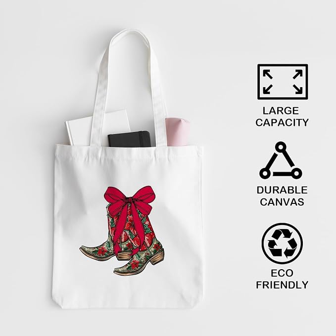 JINYO Preppy Canvas Tote Bag, Inspirational Tote Bags for Women - Image 5