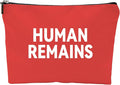 ZUYUROU Funny Human Remains Makeup Bag, Dark Humor True Crime Gifts for Women, Canvas Cosmetic Pouch for Travel and Purse Organization, Spooky Goth Novelty Zipper Pencil Case Red by ZUYUROU