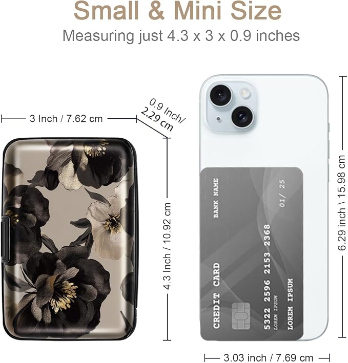 Coco Rossi Credit Card Holder RFID Aluminum Small Mini Wallet Women | Metal Wallet, Business Cards Holder, ID Case, Slim Sleeves, Womens Girls Gift, Carry Wallets for Travel, Champagne rose - Image 5