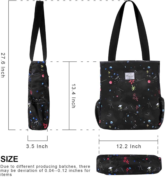 KAMO Floral Tote Bag - Waterproof Lightweight Handbags Travel Shoulder Bag for Hiking Yoga Gym Swimming Travel Beach - Image 3