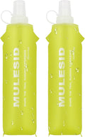 Soft Flask Running Bottles Collapsible Water Bottle Foldable for Traveling Running Vest Collapse Hydration TPU 500ml for Runner (500ml-Pack of 2) by MULESID