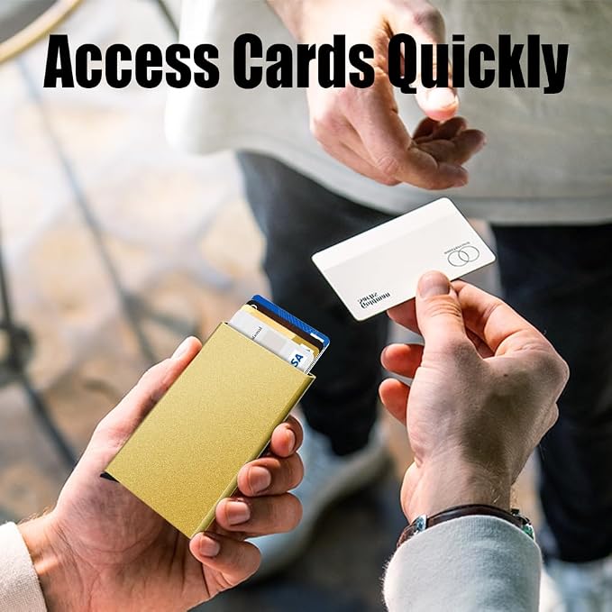 FurArt Slim Minimalist Wallet RFID Credit Card Holder for Men | slim minimalist compact rfid id window thin - Image 5