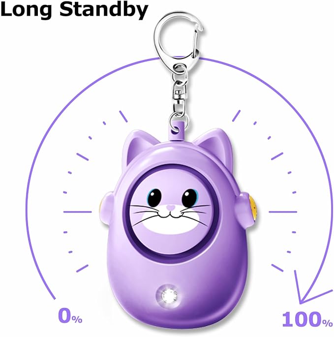 Personal Alarm Keychain for Women with LED Light, Safe Sound 130dB Loud Siren, Cute Emergency Self-Defense Safety Alarm , Security Siren for Children, - Image 7