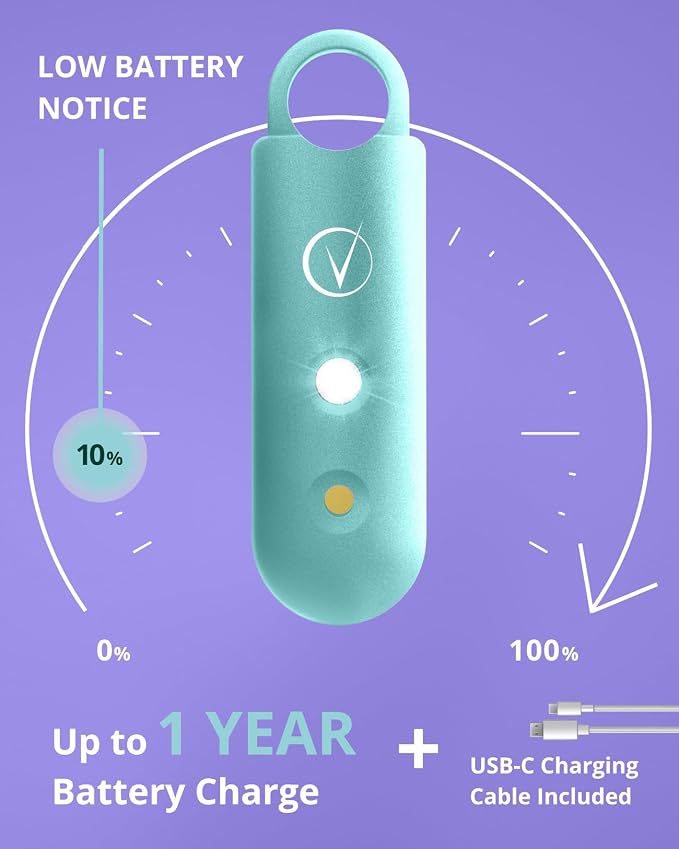 Vantamo Personal Alarm for Self Defense with Low Battery Notice, Strobe Light & Extra Loud 130 dB Double Speakers Safety Keychain Set for Women, Rechargeable Panic Button for Womens Self Defense - Image 6