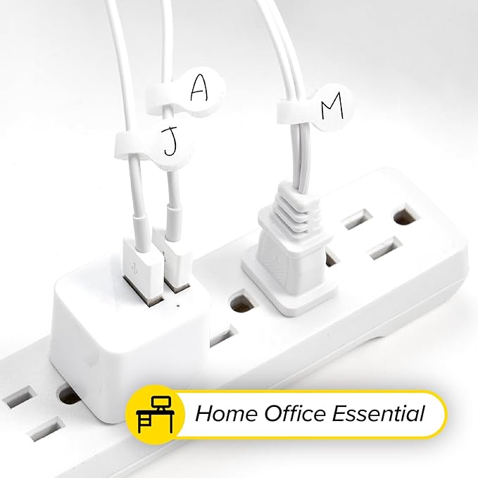 Wrap-It Storage Cable Labels - Mini (60 Pack) White | Cord Labels, Wire Labels, Cable Tags and Wire Tags for Cable Management and Organizer for Electronics, Computers - Image 6
