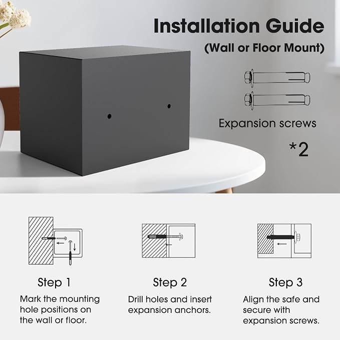 Goldenkey Small Kids Safe, Digital Mini Safes, Money Safe Box, Black - Image 5