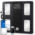 GE Smart Scale for Body Weight BMI Body Fat, Digital Bluetooth Scale 400lb | 13 Body Composition Monitor Health Analyzer for Home Gym, Accurate Bathroom Scale, App Sync Weighing Capacity Black Strip by Unknown