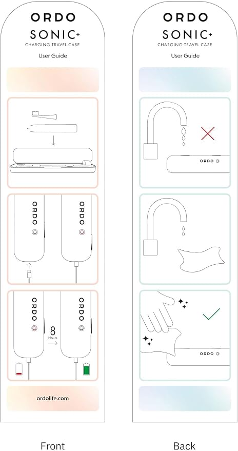 ORDO Sonic+ Toothbrush Travel Case, portable USB Charging, Mint Green | Sonic toothbrush holder, durable design, secure magnetic closure, travel friendly, toothbrush not included - Image 6