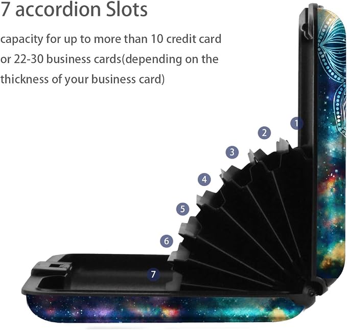 Credit Card Holder for Women,RFID Blocking Slim Hard Mini Card Case ID Case Travel Wallet Nebula - Image 7